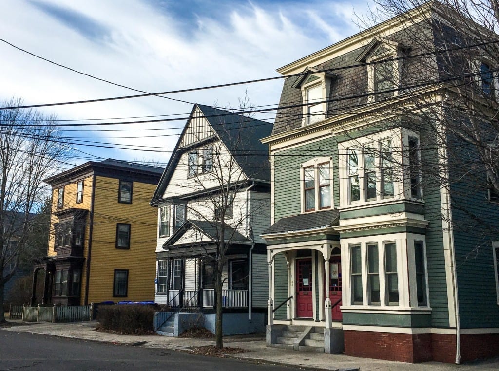 Colorful Victorian homes in Providence, Rhode Island